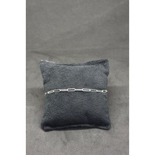 Oya Silver Ince Gümüş Ataç Zincir Bileklik