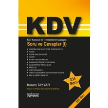 Astana Yayınları Kdv Soru ve Cevaplar (I)