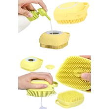 MCM Group Çok Amaçlı Kese Fırça Şampuan-Deterjan Hazneli Silikon Duş -Pet- Mutfak Fırçası