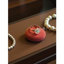 Taşmir Amazonit Doğal Taş Ayarlamalı Paslanmaz Çelik Yüzük