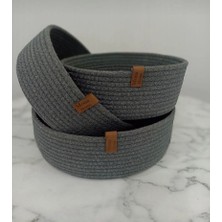 Myistasyon 3lü Hasır Sepet Hasır Havlu Mutfak ve Banyo Salon Oturma Odası Organizeri Çok Amaçlı Sepet Takımı