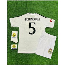 Special Arena Real Madrid 2024-25 Yeni Sezon Jude Bellingham Iç Saha Çocuk Forması 4'lü Armalı Set
