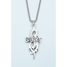 IDR Slipknot Gümüş Kaplama Örme Zincir Kolye