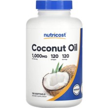 Nutricost Coconut Oil Softgels (1000 mg) 120 Softgels - Extra Virgin Coconut Oil - Gluten Free And Non-Gmo