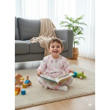 Şimo Butik Kız-Erkek Bebek- Çocuk Pijama Takımı %100 Pamuk Uzun Kollu Önü Çıtçıtlı Mevsimlik