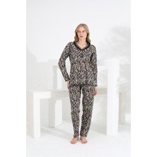 Evia Angelique %100 Pamuk Uzun Kol Kadın Pijama Takımı 21519