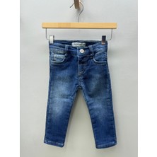 Jacklions Erkek Bebek 1-5 Yaş Dar Paça Denim Pantolon 23019 Kot Mavi