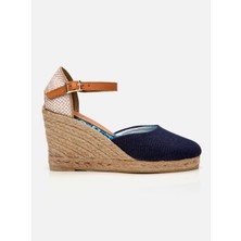 Su Espadril Kate Lacivert Kadın Dolgu Topuklu Espadril