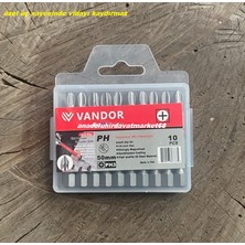 Vnd Ph3 Sac Vida Sıkma Ucu Ph3 Bits Uç 50MM Cobalt Çelik Uç 10PCS Germany