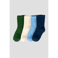 Defne Baby 4 Çift Pamuklu Çocuk Soket Çorap