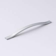 Badem10 Sümbül 320 mm Düz Krom Gümüş Kulp Metal Mobilya Çekmece Dolap Kapak Kulpu Modern Mutfak Kulpları