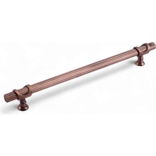 Badem10 Arsin Çizgili Soft Antik Bakır 224 mm Metal Mobilya Çekmece Dolap Kapak Kulpu Dayanıklı Kulpları