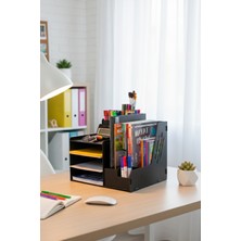 Simux Boxy A4 Evrak Rafı Masaüstü Çok Amaçlı Organizer, Masaüstü Kalemlik