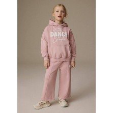 Cg Kids Dance Kabartma Baskılı Kapşonlu 3 Iplik Kız Çocuk Alt Üst Takım Süper Kalite Kumaş
