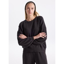 American Vintage Yuvarlak Yaka Antrasit Kadın Sweatshırt ATU03BH25TEN