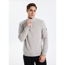 Lee Cooper Luke Erkek Dik Yaka Sweatshirt Bej