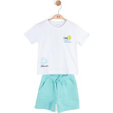 Nk Kids Erkek Bebek 1-4 Yaş Şortlu Ikili Takım 28601 Beyaz-Mavi