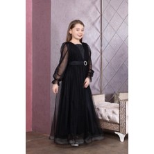 Giyinse Tüllü Abiye Model Siyah