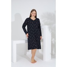 Evia Angelique %100 Pamuk Uzun Kol Kadın Elbise 22538