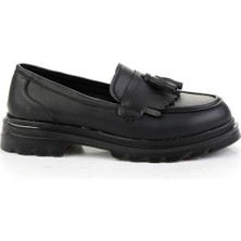 Bambi Siyah  Kadın Loafer Ayakkabı K01823060809