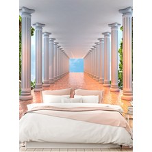 Dreamwall Çizgili Sütun Desenli Isı ve Ses Yalıtımlı Sağlıklı Tekstil Duvar Kağıdı