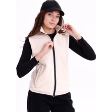 Monox Kadın Slim Fit Tam Fermuarlı Polar Yelek