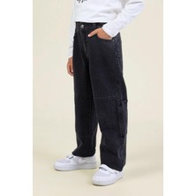 Dmb Mojo Erkek Çocuk 9-14 Yaş Bol Kesim Denim Pantolon Siyah