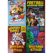 4 Adet Stickerli Boyama Kitabı (Futbol/paw Patrol/looney Tunes/pijamaske) AD161605