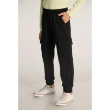 Mojo Bebek Mojo Unisex 9-14 Yaş Kargo Cep Detaylı Eşofman Altı 4038 Siyah