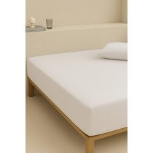 Nart Home Tek Kişilik Pamuklu Lastikli Çarşaf Beyaz 100X200