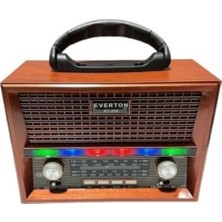EspadaLine Everton RT-558 Bluetooth USB Tf Kart Girişli Şarjlı Nostaljik Radyo (Fm/am/sw) Işıklı Müzik Çalar