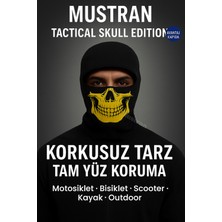 Mustran Tactical Skull Baskı Balaklava | Motosiklet Maskesi Outdoor Kar Scooter Bisiklet Kayak Kask Altı