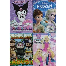 4 Adet Stickerli Boyama Kitabı (Kuromim/frozen/labubu/barbi) AD555017