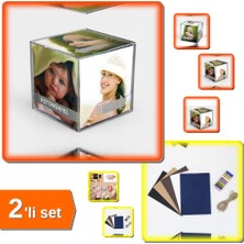 Hereveoyuncak Ipli Mandalli Fotoğraf Albümü + Kubik Hediyelik Çerçeve 2li Set AB12CD