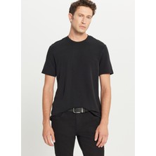 Altınyıldız Classics Bisiklet Yaka Siyah Erkek T-Shirt ACE091261559_SYH