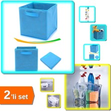 Hereveoyuncak Mavi Dolap Içi Organizer + Çok Gözlü Caddy Sepet - Ev & Ofis Düzeni 2’li Set | HT7LKR