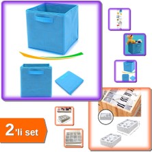 Hereveoyuncak Çok Amaçlı Dolap Içi Düzenleyici Kutu + 12 Bölmeli Pratik Çekmece Düzenleyici - 2li Set ZY123