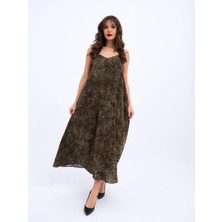 Nnstartshopping  6250 Elbise-Siyah Haki