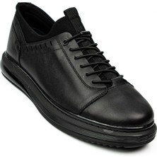 Nobel 5019 Siyah Streç Deri Günlük Erkek Ayakkabı