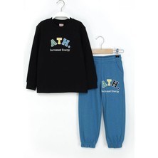 Dmb Mojo Erkek Çocuk 3-8 Yaş Lastikli Paça Eşofman Takımı Siyah