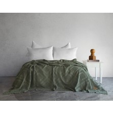 Dantela Carro Waffle Yatak Örtüsü - Haki