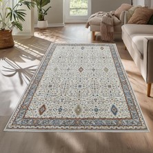 Giza Home Motto Vintage Modern Dokuma Halı Oturma Odası Salon Halısı Y969A_WV15