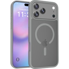 Fuchsia iPhone 17 Pro ile Uyumlu Jota Kablosuz Şarj Özellikli Kapak - Titan Gri