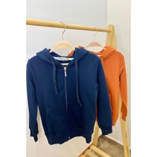 Woorage Unisex Çocuk Kapüşonlu Hırka 5367 Lacivert