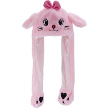 Miniko Kids Kız Erkek LED Işıklı Hareketli Pelüş Kulaklık Bere
