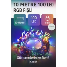 Canderel 10 Metre 100 LED Rgb Fişli Dekor LED Işık – Yılbaşı, Parti ve Organizasyon Süsleme Işığı