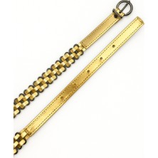 Uccello Kadın Suni Deri Zincir Örgü Detaylı Kemer – Metal Halkalı Şık ve Trend Model