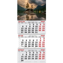 GENC DIJITAL BASKI 2026 Yılı Gemici Takvimi- Göl, Dağlar ve Yıldırım