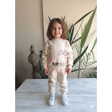 Şimo Butik Kız Çocuk Alt Üst Takım Uzun Kollu Eşofman Rahat Şık Modern Tasarım