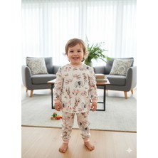 Şimo Butik Kız-Erkek Bebek- Çocuk Pijama Takımı %100 Pamuk Uzun Kollu Yuvarlak Yaka Mevsimlik
